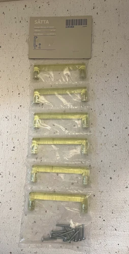 IKEA SATTA Neon Green Drawer Pulls  Marcus Arvonen 6 pk  4-1/4"  New - product listing photo