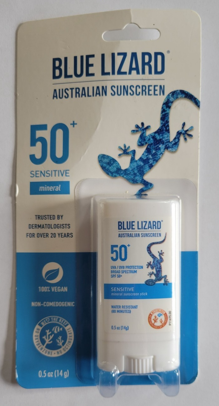 Blue Lizard Mineral Sunscreen Stick SPF 50 0.5 Oz - Kids - Sensitive