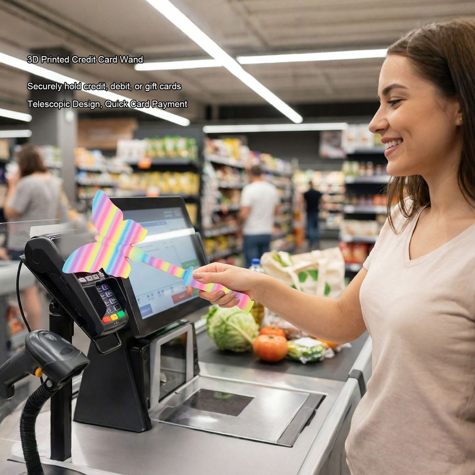 Cosiki 3D geprinte Creditcard toverstaf, Tik om te betalen toverstaf