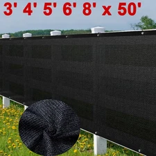50' Windscreen Privacy Screen Fence Panels Heavy Duty Mesh Shade Net Cover Trap