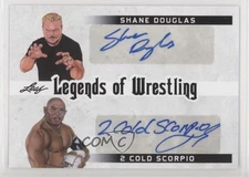 2018 Leaf legends of Wrestling Dual Shane Douglas 2 Cold Scorpio #LWD-07 Auto