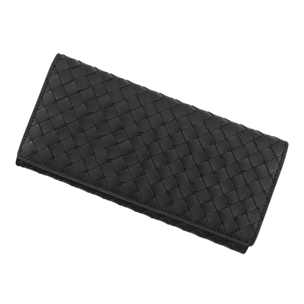 Bottega Veneta — Bottega Veneta INTRECCIATO Bifold WalletNagazai Cloth Leather Black 120697V4...
