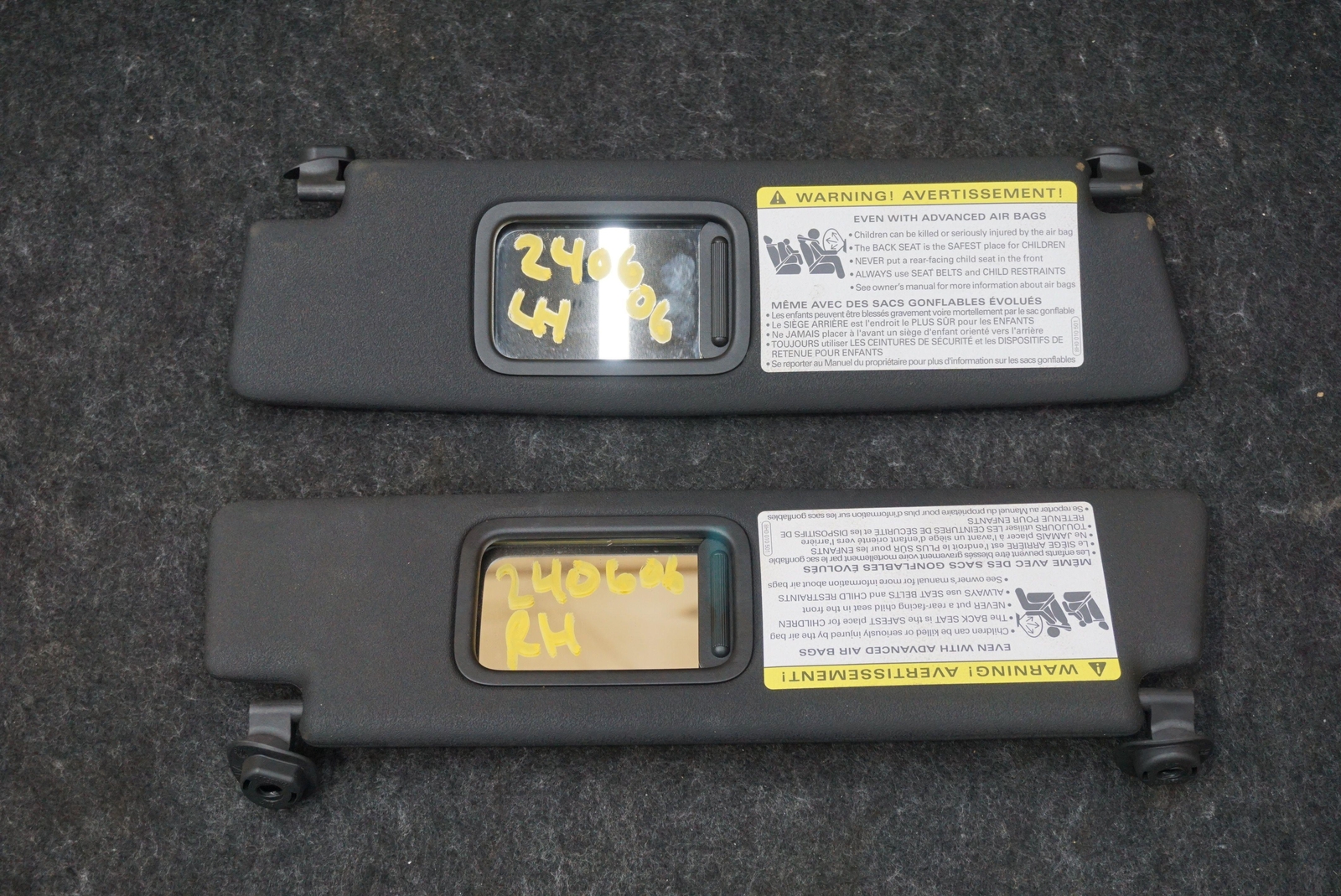 Set Of 2 Left Right Driver Passenger Sun Visor 420857551D Audi R8 Type 42 08-15
