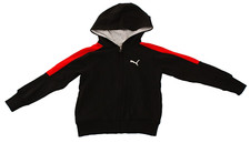 Puma Little Boy's Size 5 Black Full Zip Hoodie Hooded Sweatshirt