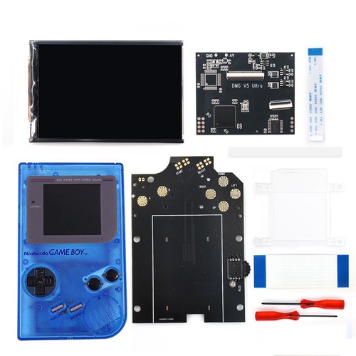 Newest V5 Pro OSD Menu Full Size RIPS Backlight LCD Mod+Pre-cut Case For GB DMG - Picture 31 of 42