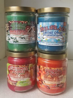 Smoke Odor 13 oz Jar Holidays & Christmas Candles Jolly Joint +3 more