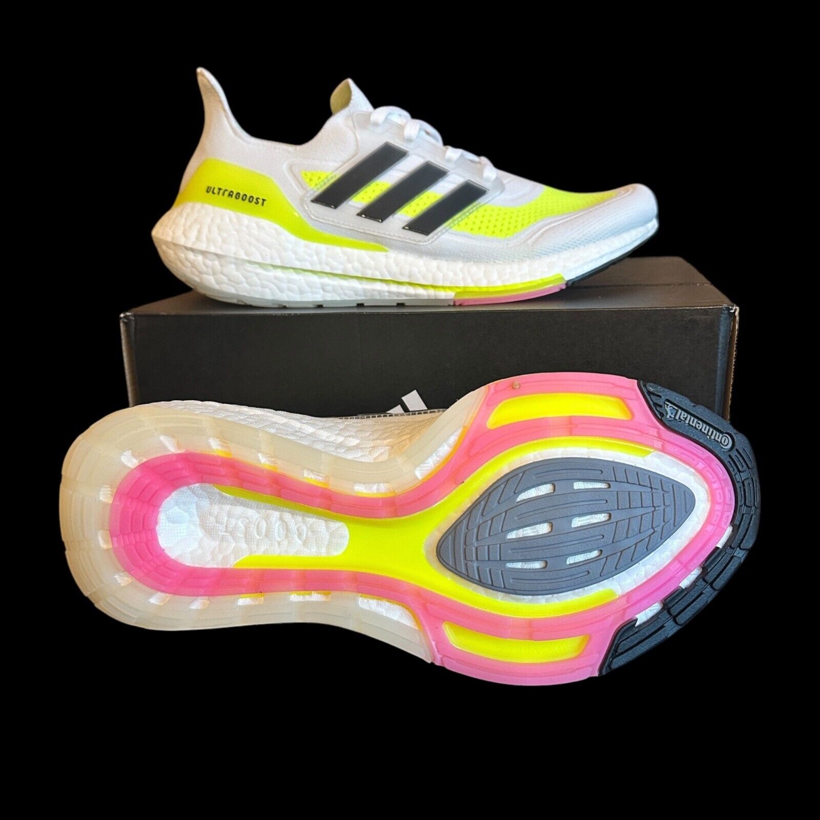 Adidas Ultraboost 21 Running Sneaker Style FY0377 Solar Yellow Mens Size 10 US