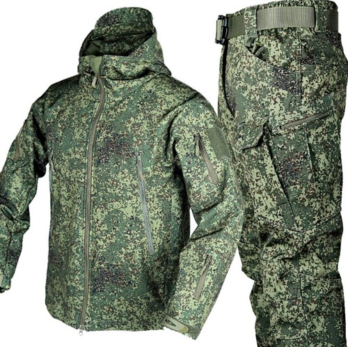 Warm Hooded Jacket Mens Combat Waterproof Tactical Coat With PANT Set UK Outdoor - Picture 20 of 27