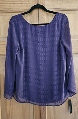AB STUDIO WOMEN'S AMETHYST SMALL BLOUSE W/BEAUTIFUL DETAIL