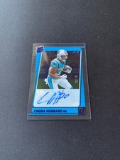 Chuba Hubbard - 2021 Clearly Donruss Rated Rookie Autograph AUTO RC #87 #/99