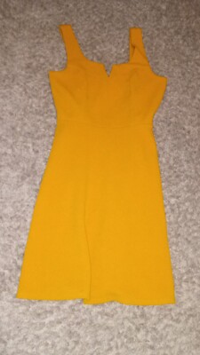 Planet Gold Womens Yellow Sleeveless Mini Fit + Flare Dress Juniors Size: S