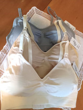3 NEW WT Lately Womens XL Maternity Sleeping/Nursing Bra Wire-Free Breastfeeding