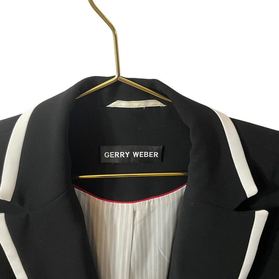 Blazer Gerry Weber Negro Blanco Dos Botones Talla 42 o US 12 Foto 3 de 4
