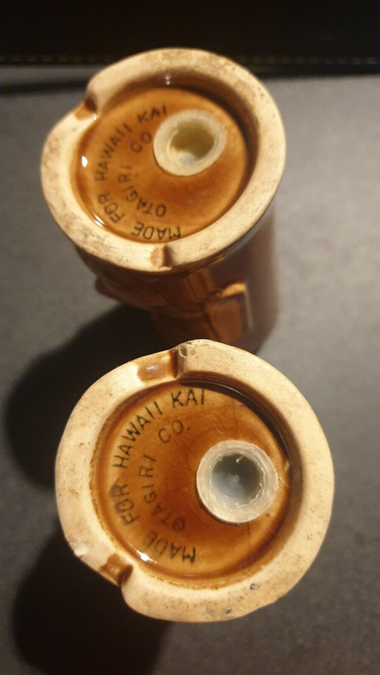 Vintage MCM Otagiri Brown Tiki NYC Hawaii Kai Restaurant Salt and