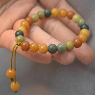 8mm tafoni round Multicolor bodhi root beads bracelet Wrap
