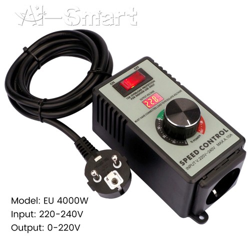 110V/220V Electric Motor Rheostat Variable Speed Controller For Router Fan 4000W - Picture 21 of 27