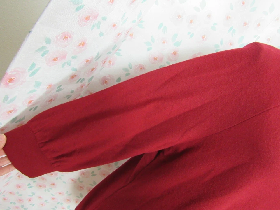 TRESICS, SUÉTER JERSEY MUJER NUEVO ROJO/NEGRO POLI BL MANGA LARGA, TALLA 2X Foto 3 de 4