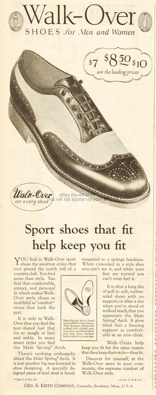 1925 Walk-Over Shoes Geo. E. Keith Co 