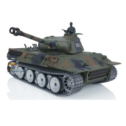 Henglong 7.0 3819 Panther RTR 1/16 RC Tank Metal Tracks Idlers 360° Turret - Picture 2 of 19