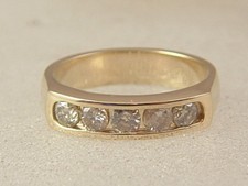 14 karat diamond wedding band - 14K gold 3/4 Ct diamond anniversary wedding ring