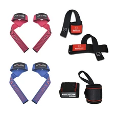 Fitness Gym Weight Lifting Straps Workout Wrist Wraps Gloves Power Training Grip