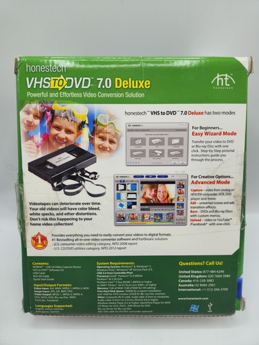 Honestech VHS to DVD 7.0 Deluxe Video Conversion to Blu Ray, YouTube, HD - Picture 4 of 4