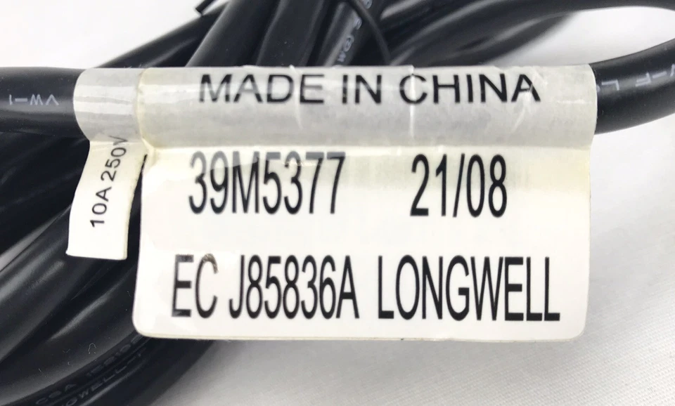 Longwell 39M5377 9 FT IEC C13 - C14G Power Cord 10A Black - Image 3 of 3