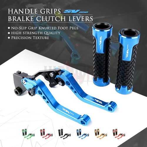 Short Adjustable Brake Clutch Lever & Handle Grips Bar for SUZUKI SV650 99-09 - Picture 5 of 11