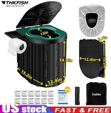 Portable Folding Car Toilet Outdoor Travel Emergency Toilet Camping with Holder