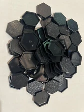 Pack of 100, 30mm Plastic Hexagon Bases Miniature Wargames Table gaming TEXTURED