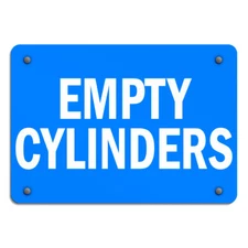 Horizontal Metal Sign Empty Cylinder B Hazard Flammable Fire Labels