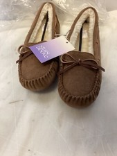 Stars Above Mocassin Slippers Fuax Fur Lined