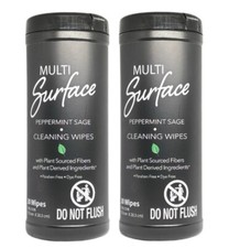 Set of two Multi Surface Peppermint Sage Cleaning Wipes -30 WIPES each