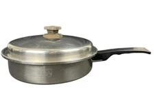 Vintage Inkor Stainless Steel 3 Ply 9.5 Inch Skillet Pan With Lid