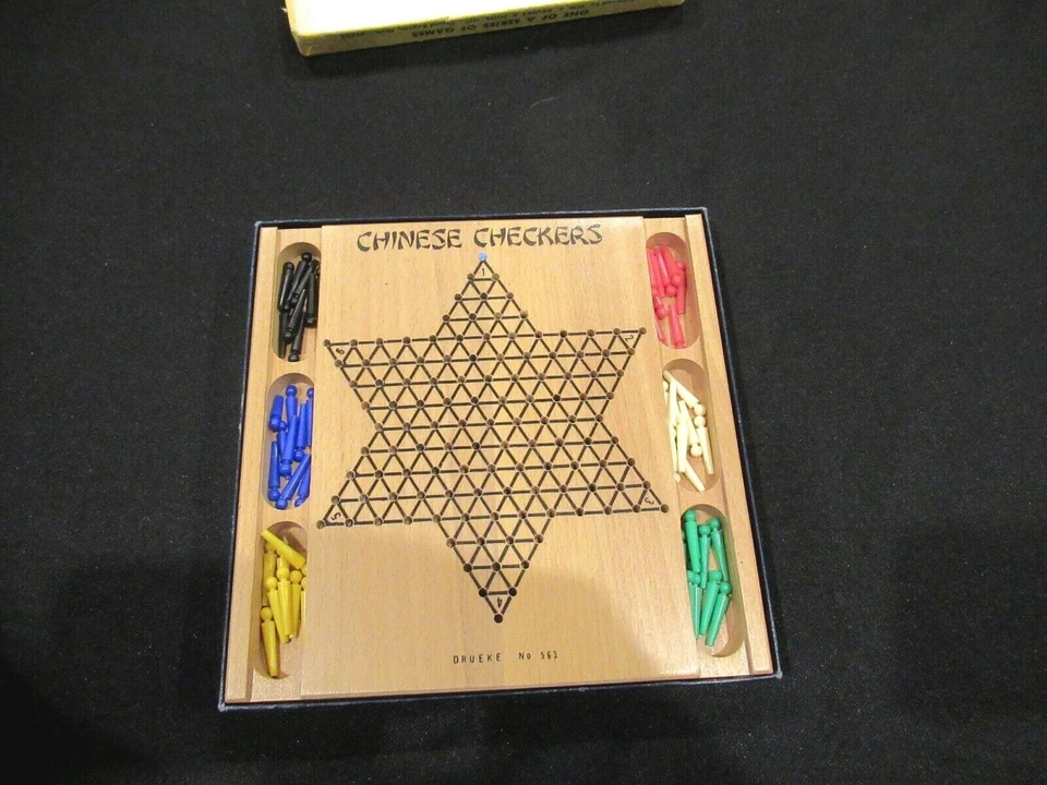 Wm. Juego de mesa de damas chinas F. Drueke & Sons Inc., vintage Foto 2 de 4