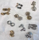 Vintage Costume Jewelry Earrings  LOT of 10  by Cathe,  Trifari,  Leru, Judy Lee