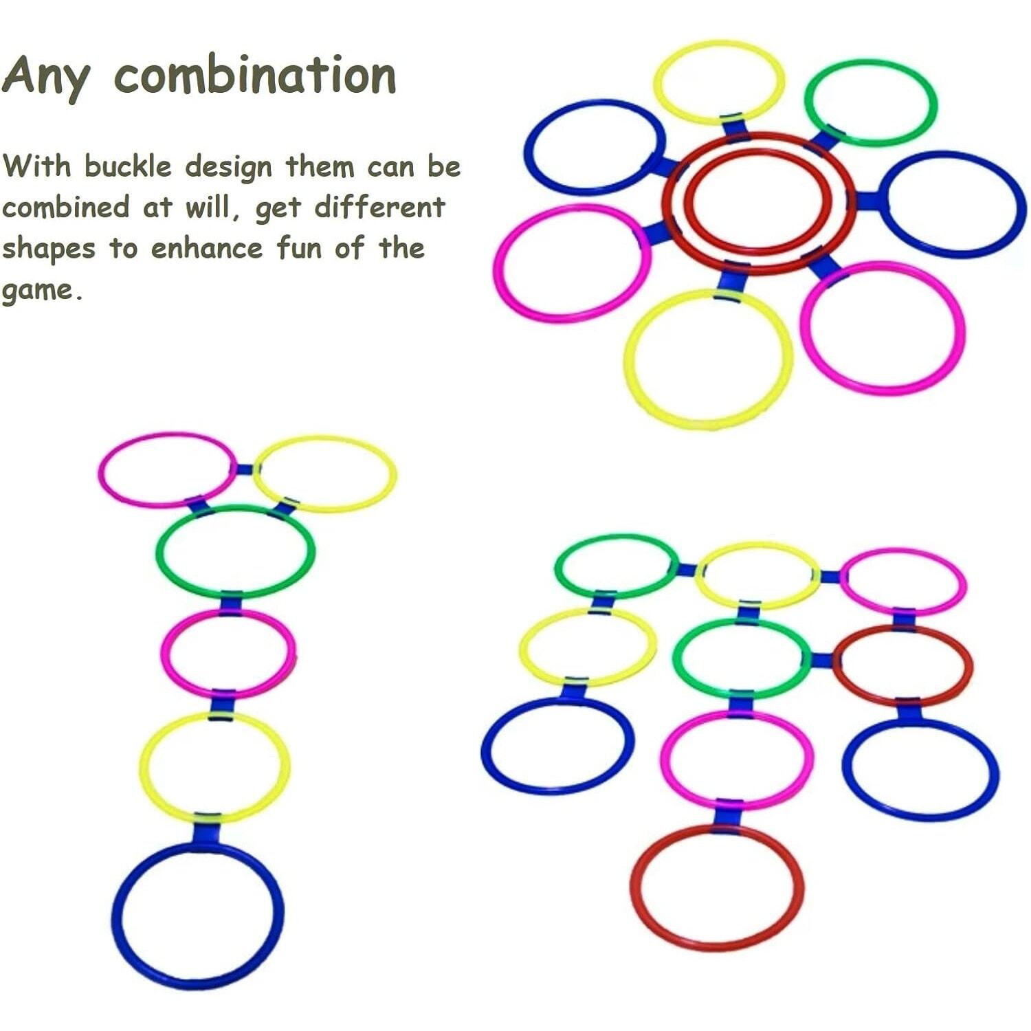 Hopscotch Ring Game Set with 10 Rings & 15 Connectors
