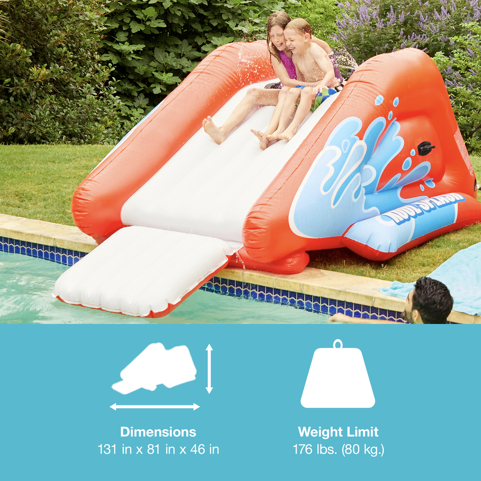 Intex 58849VM Kool Splash Inflatable Pool Water Slide Play Center  