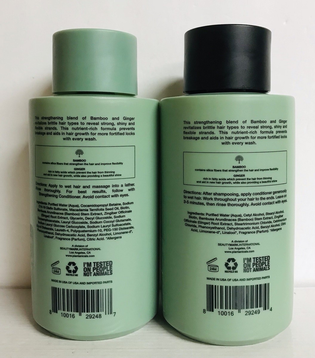 Plantanicals ~ Bamboo & Ginger Strengthening Shampoo & Conditioner