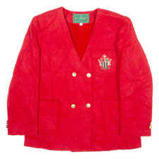 Vintage Ivy House Womens Blazer Jacket Red 90s L