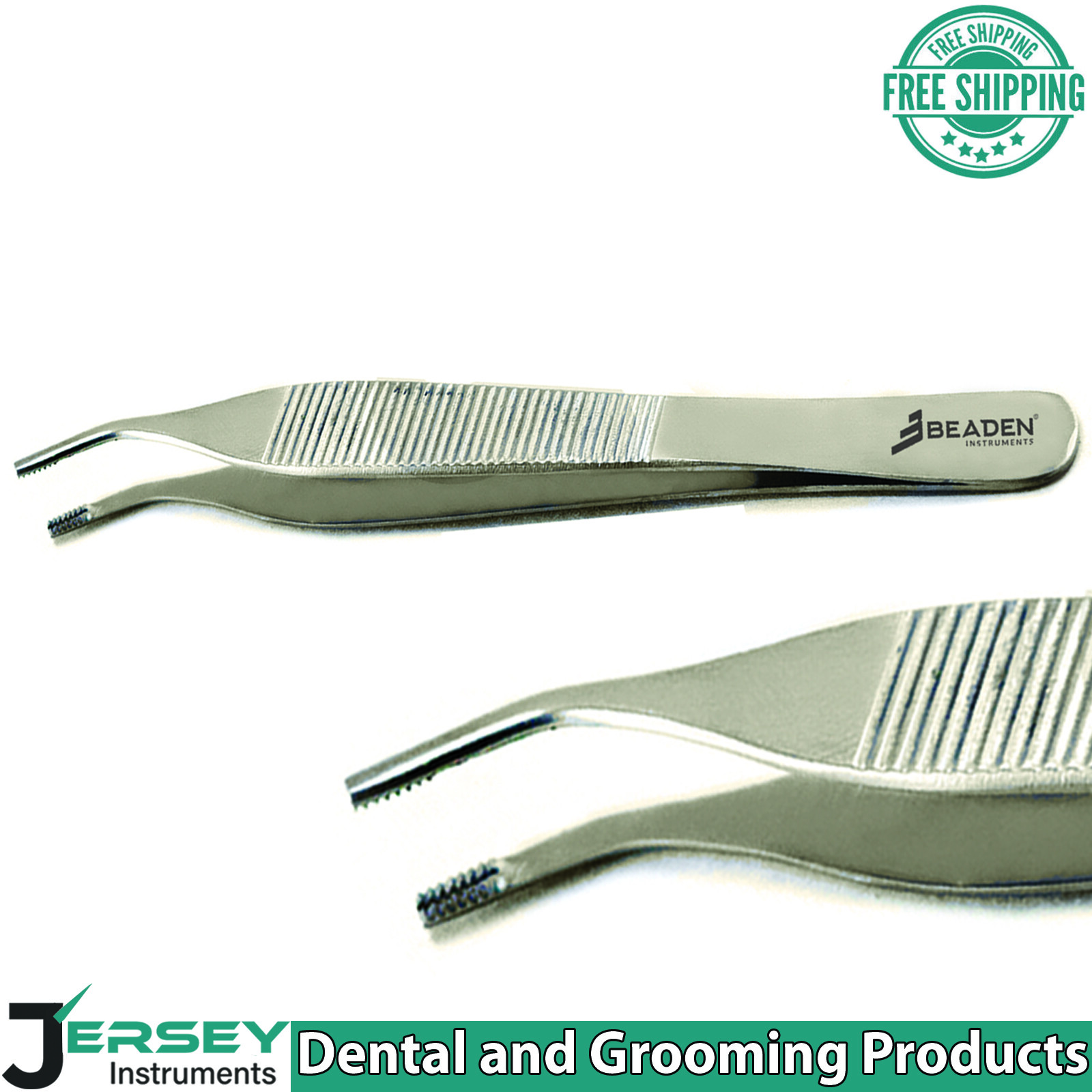 Dental Adson Brown Curved Cotton Forceps Surgical Thumb Tweezers