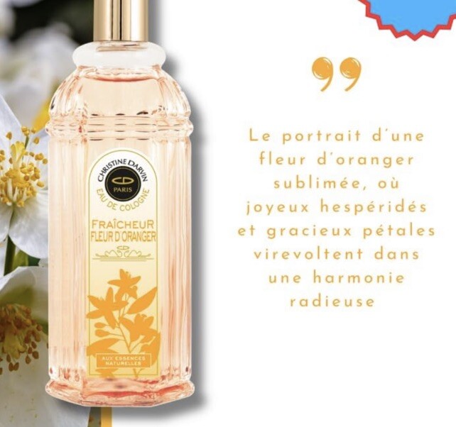 Eau de Cologne Christine Darvin Fleur d'oranger 250ml - Parfum Hespéridé Unisexe
