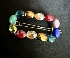 Colorful Beaded Hair Barrette