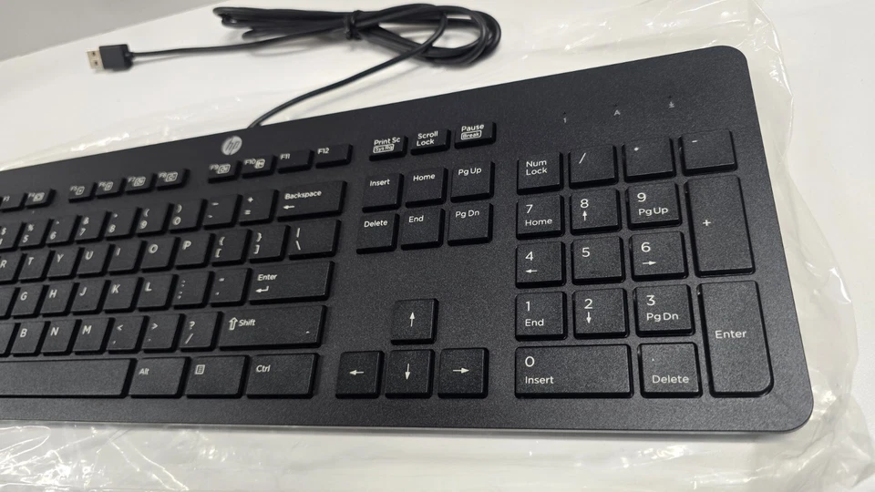 HP USB Slim KB QWERTY US Layout NEW Keyboard Desktop Windows-803181-001 - Image 3 of 4