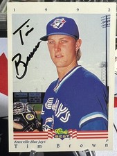 1992 classic best Tim Brown Blue Jays Auto Signed