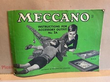 Vintage MECCANO-INSTRUCTIONS accessory outfit no 3A