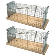 2er Set Lebend Rattenfalle 29x12x12,5 cm Lebendfalle Kastenfalle Mause Falle