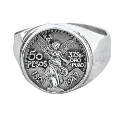 Anillo Plata Esterlina 925 Moneda Centenario Varias Medidas