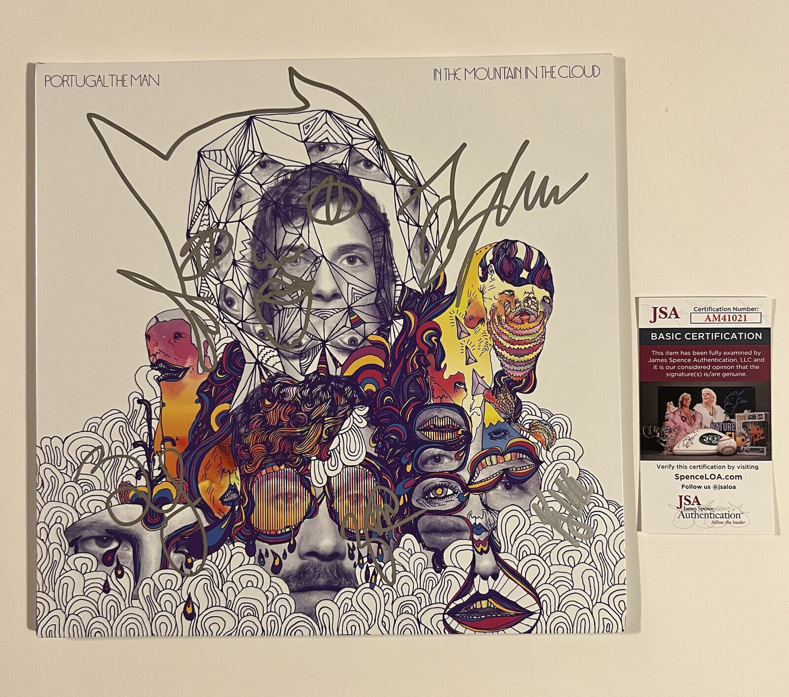 PORTUGAL THE MAN Band SIGNED + FRAMED Vinyl JSA COA In The Mountain In the  Cloud