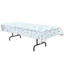 Snowflake Plastic Banquet Tablecloth Winter Christmas Party Decoration